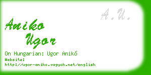 aniko ugor business card