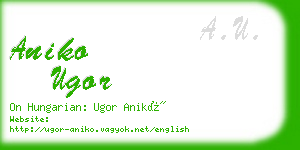 aniko ugor business card